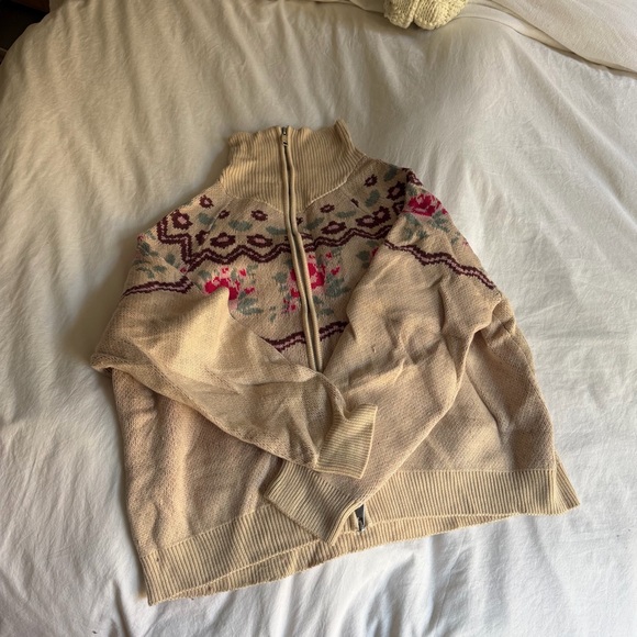 For Love And Lemons Ski Lodge Zip Up Sweater with Funnel Neck - Picture 4 of 4